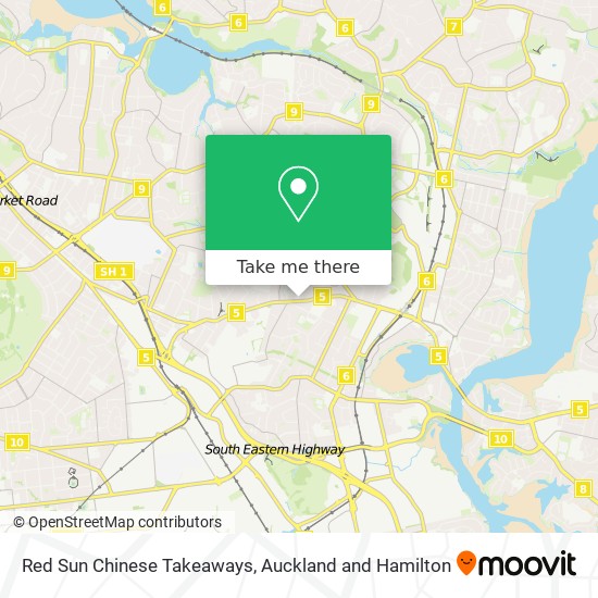 Red Sun Chinese Takeaways map
