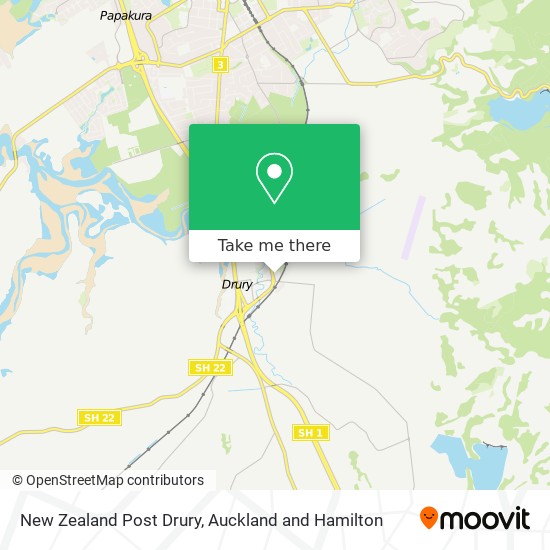 New Zealand Post Drury map