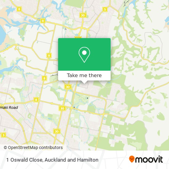 1 Oswald Close地图