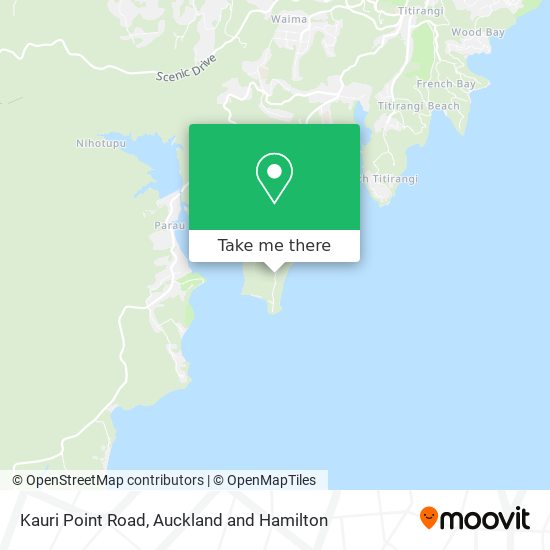 Kauri Point Road map