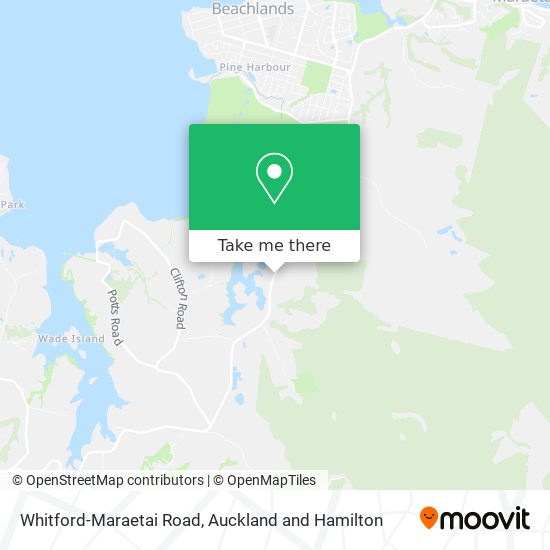 Whitford-Maraetai Road map