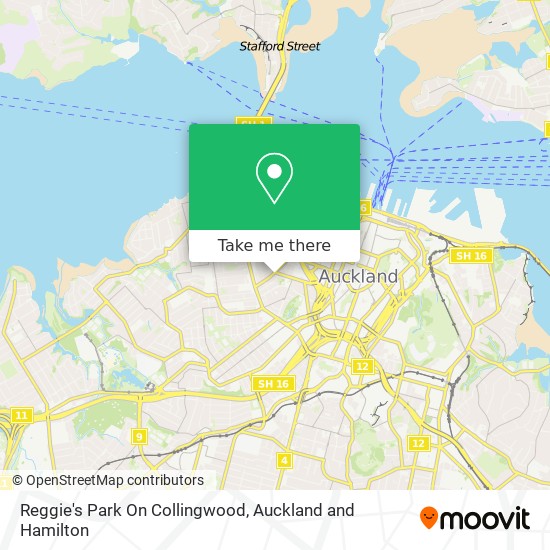 Reggie's Park On Collingwood map