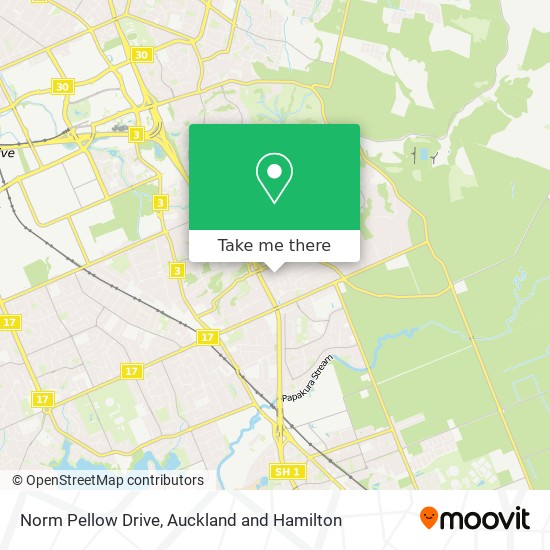 Norm Pellow Drive map