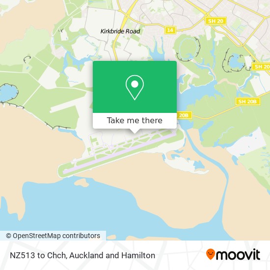 NZ513 to Chch map