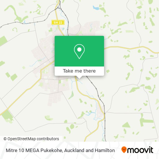 Mitre 10 MEGA Pukekohe map