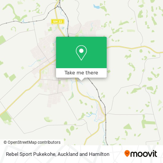 Rebel Sport Pukekohe map