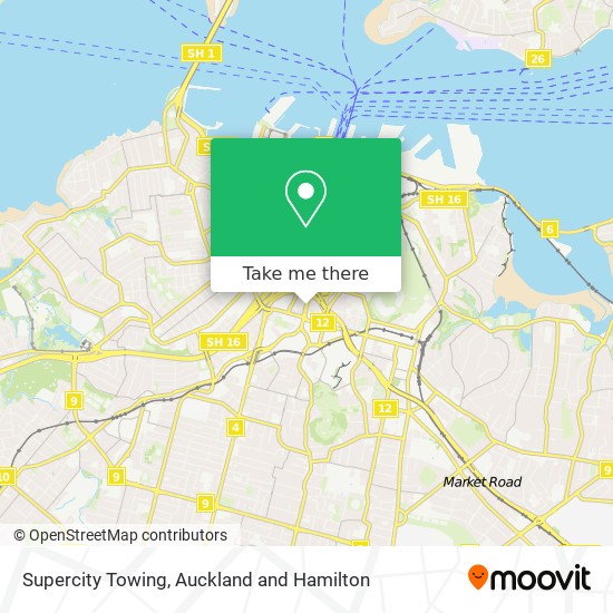 Supercity Towing map