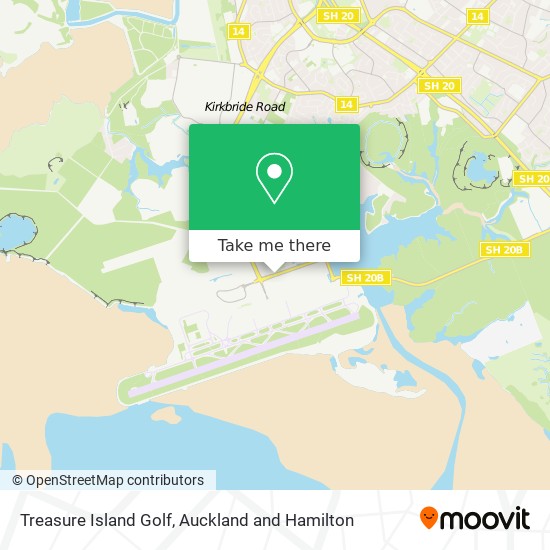 Treasure Island Golf map