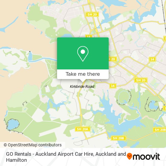 GO Rentals - Auckland Airport Car Hire map