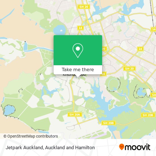 Jetpark Auckland map
