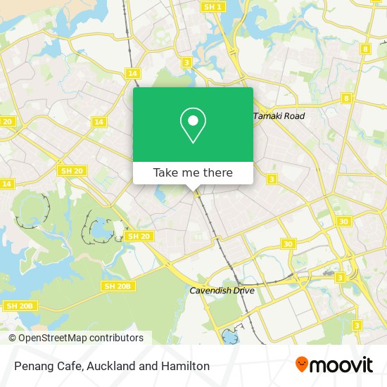 Penang Cafe map