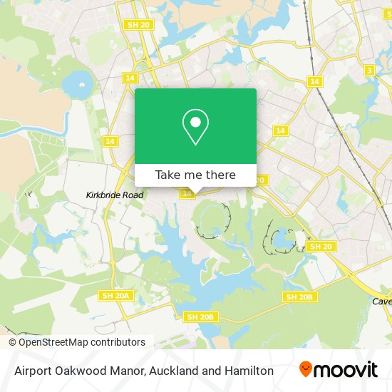 Airport Oakwood Manor map