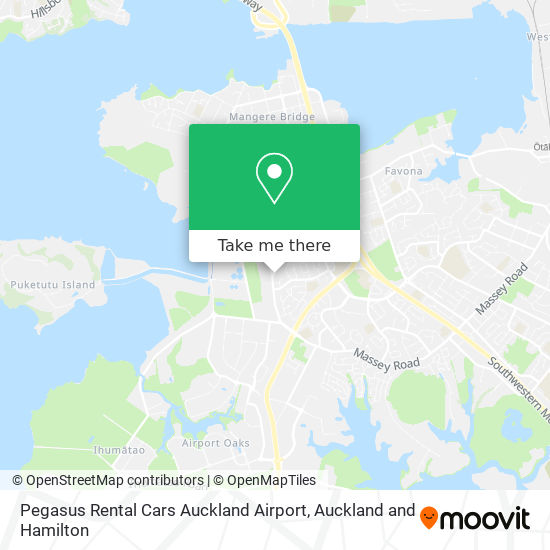 Pegasus Rental Cars Auckland Airport map