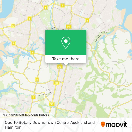 Oporto Botany Downs Town Centre map