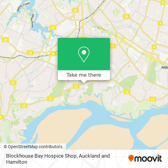Blockhouse Bay Hospice Shop map