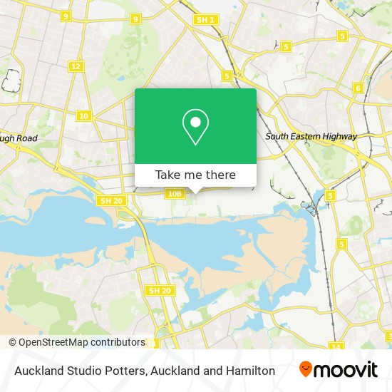 Auckland Studio Potters map