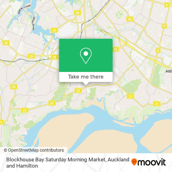 Blockhouse Bay Saturday Morning Market map