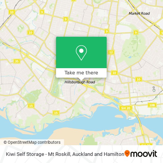 Kiwi Self Storage - Mt Roskill map