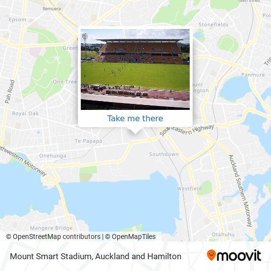 Mount Smart Stadium map