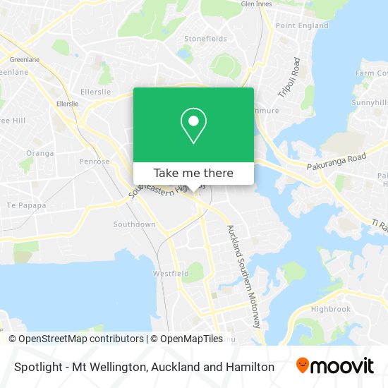 Spotlight - Mt Wellington map