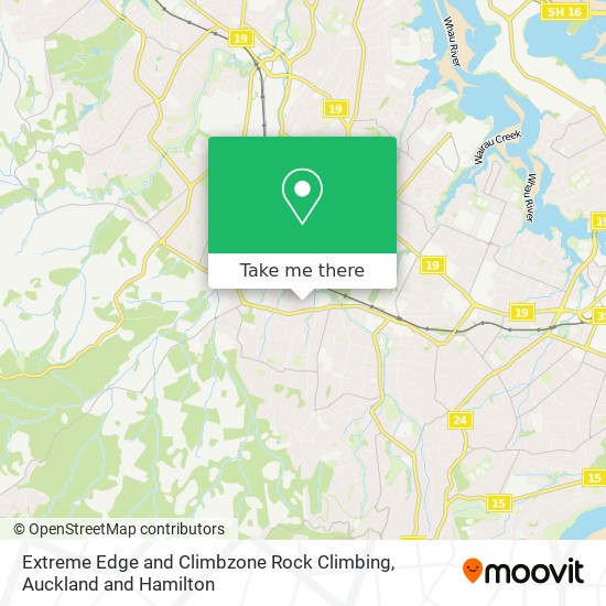 Extreme Edge and Climbzone Rock Climbing map