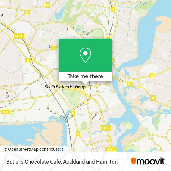 Butler's Chocolate Cafe map