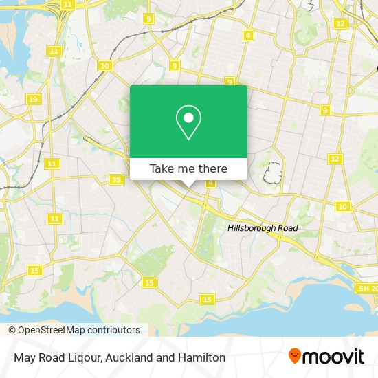 May Road Liqour map