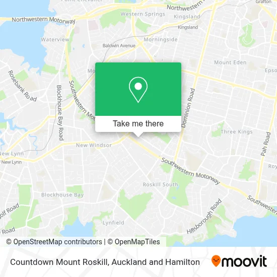 Countdown Mount Roskill map