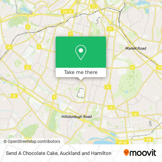 Send A Chocolate Cake map