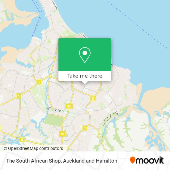 The South African Shop map