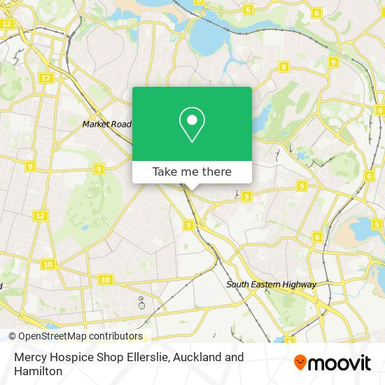 Mercy Hospice Shop Ellerslie map