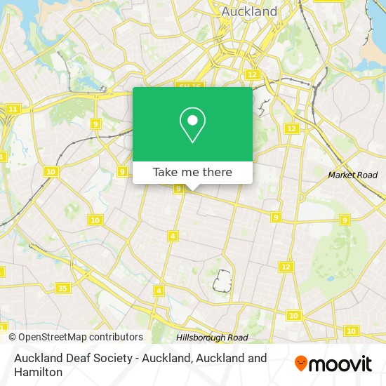 Auckland Deaf Society - Auckland map