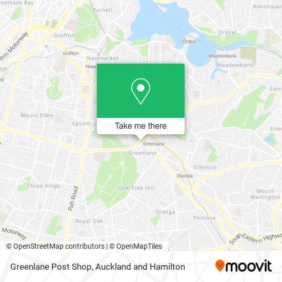Greenlane Post Shop map