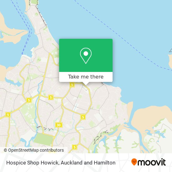 Hospice Shop Howick map
