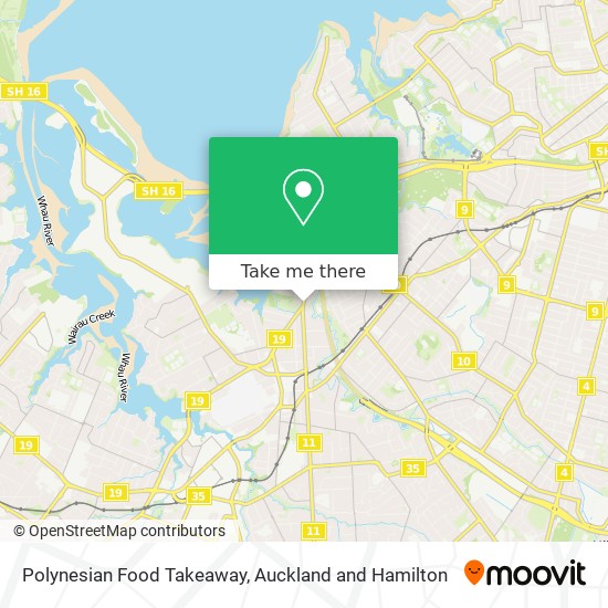 Polynesian Food Takeaway map