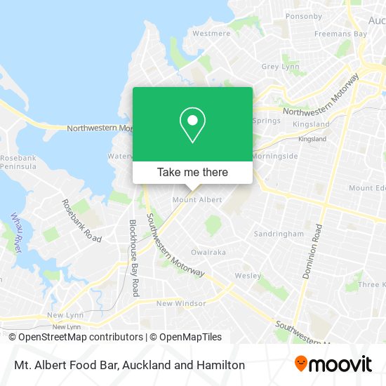 Mt. Albert Food Bar map