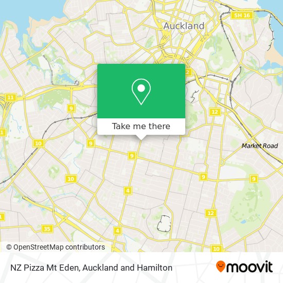 NZ Pizza Mt Eden map