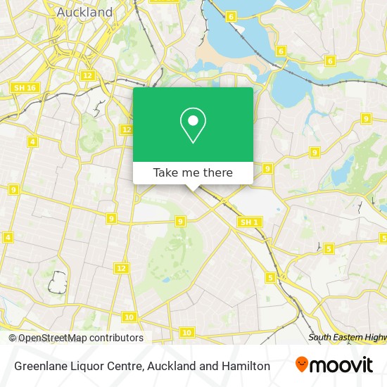 Greenlane Liquor Centre map