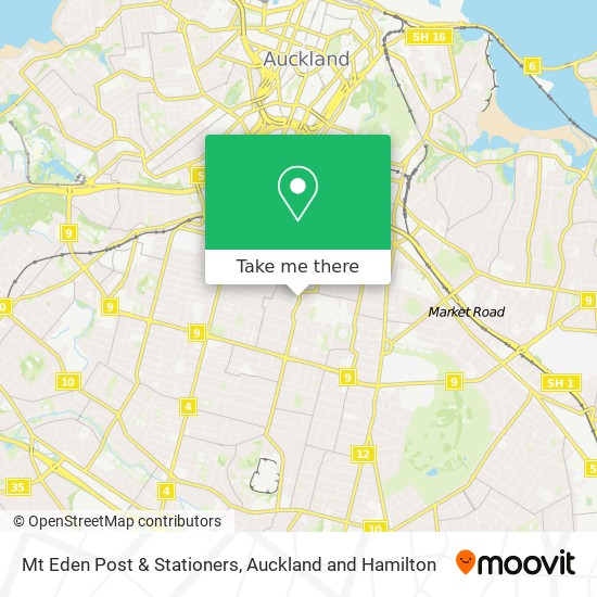 Mt Eden Post & Stationers map