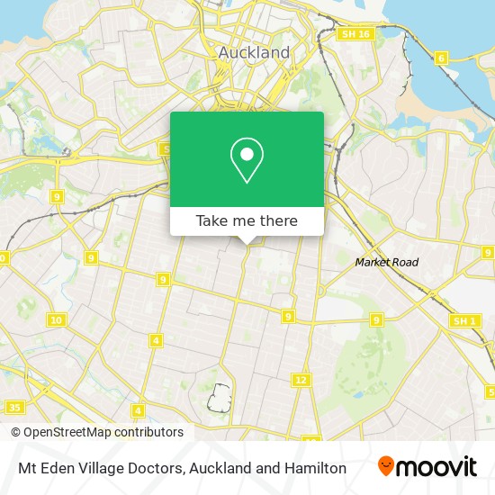 Mt Eden Village Doctors map