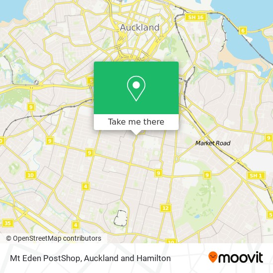 Mt Eden PostShop map