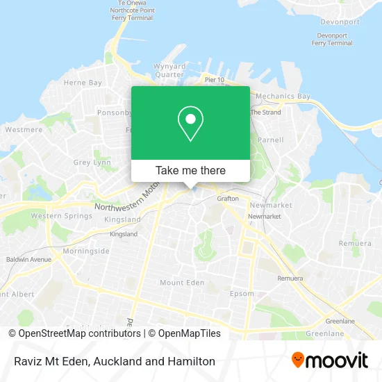 Raviz Mt Eden map