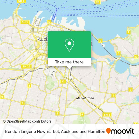 Bendon Lingerie Newmarket map