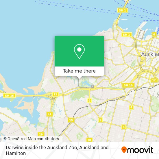 Darwin's inside the Auckland Zoo map