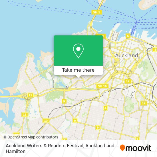 Auckland Writers & Readers Festival map