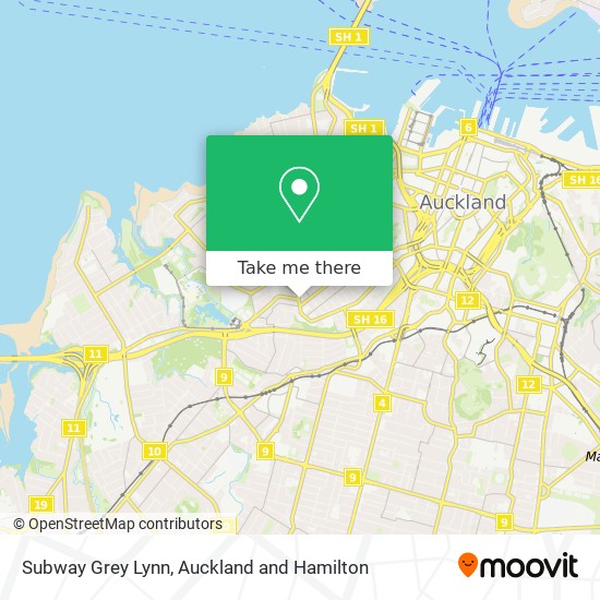 Subway Grey Lynn map