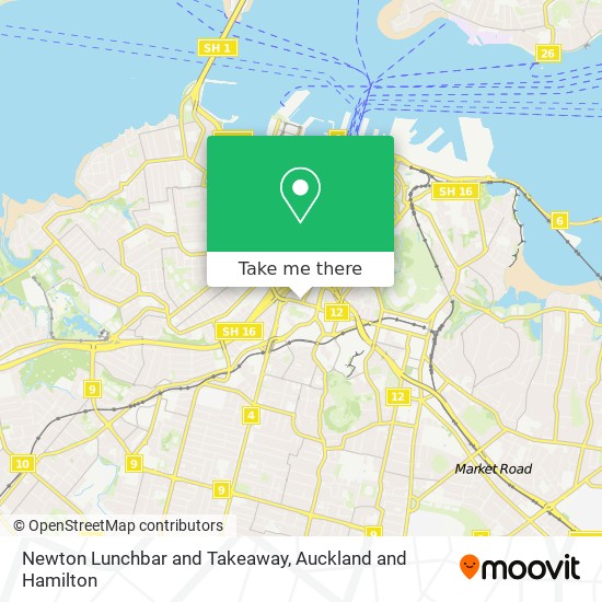 Newton Lunchbar and Takeaway map