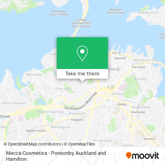 Mecca Cosmetica - Ponsonby map