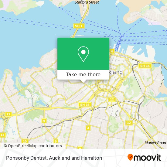 Ponsonby Dentist map