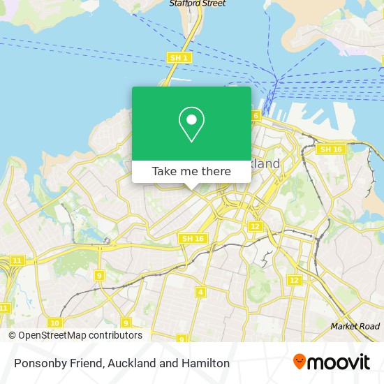 Ponsonby Friend map